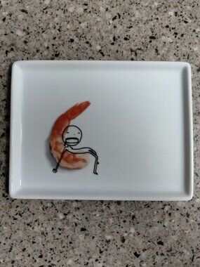 NWT 2011 Retired Oliver Shrimp Lounge Appetizer Plate